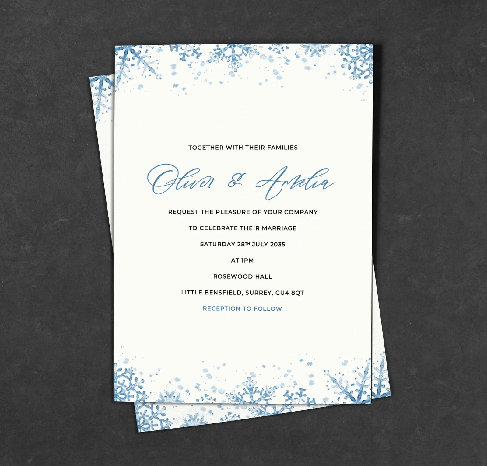 Frost Invitation — invitation wedding stationery
