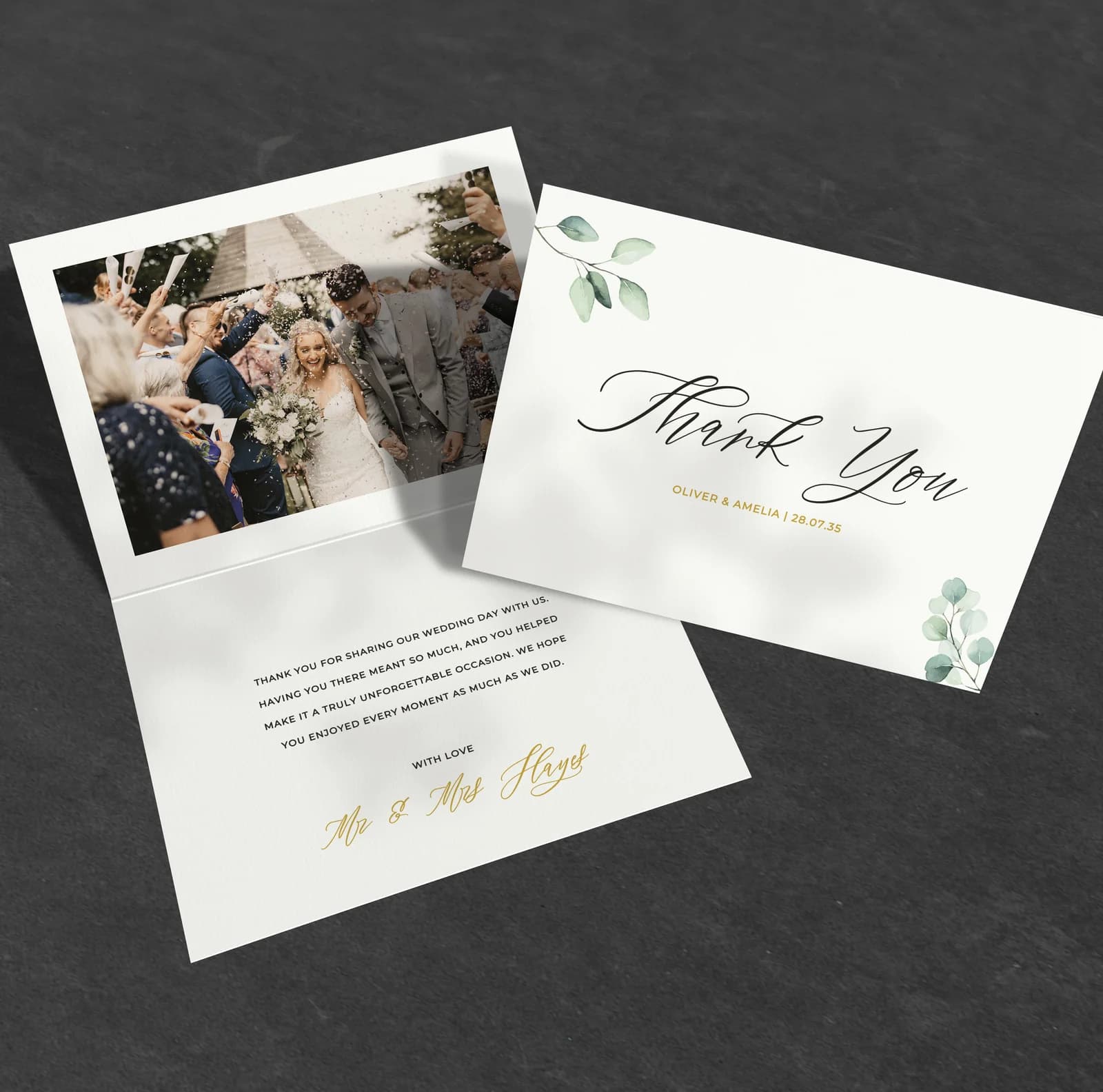 Argyle Apple Thank You Card — thank you wedding stationery