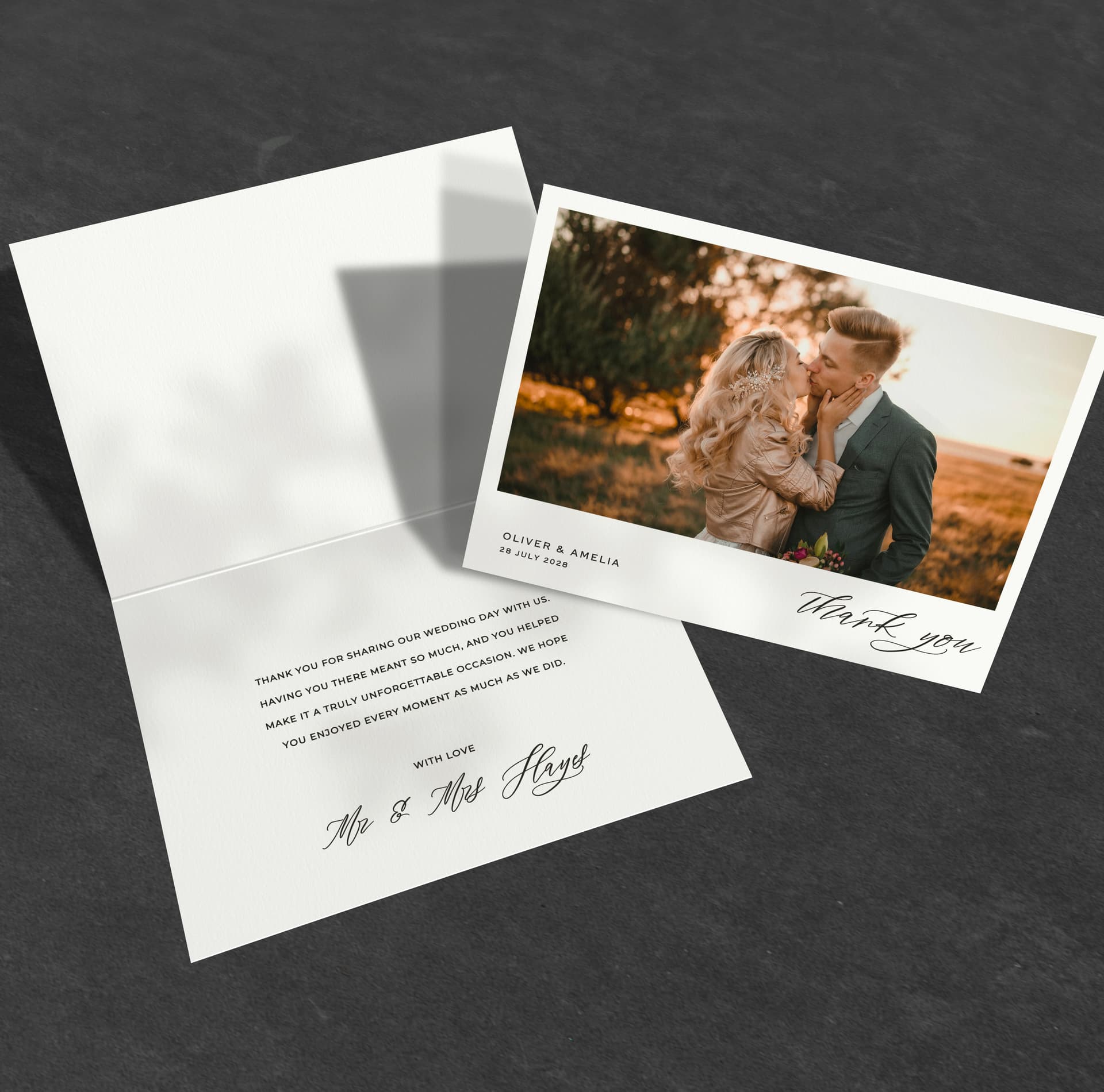 Saritha — Landscape Photo Thank You Card — thank you wedding stationery