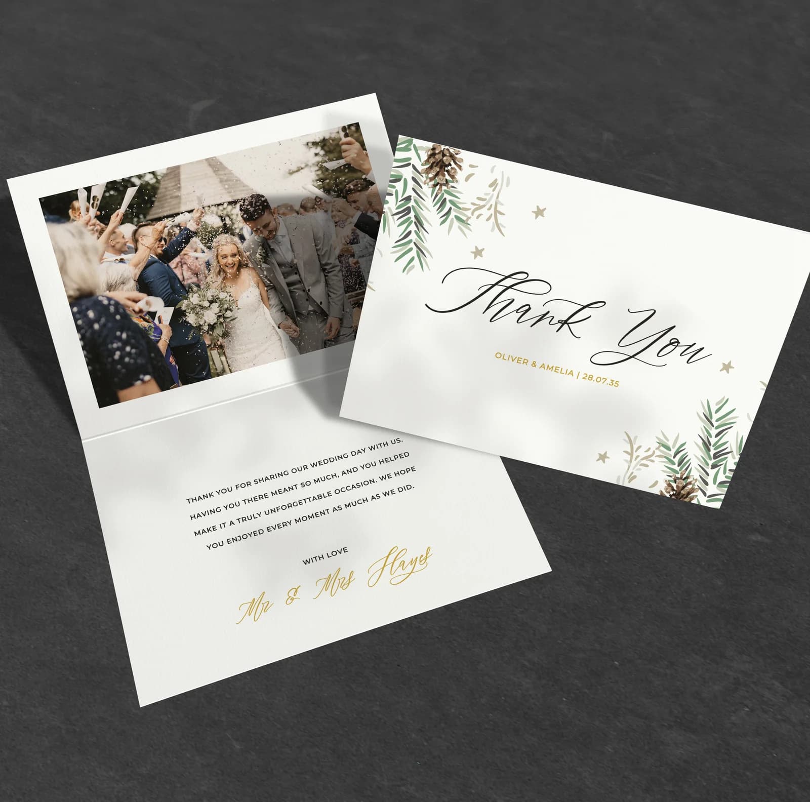 Tis The Season Thank You Card — thank you wedding stationery