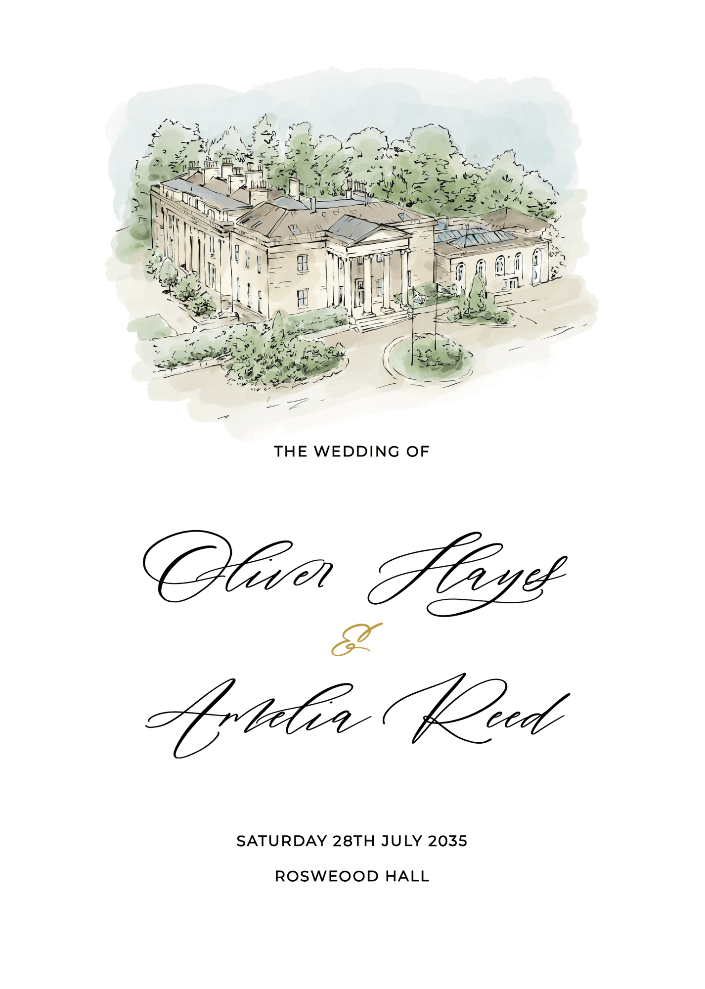 Classic Venue Illustration Order of Service — main image