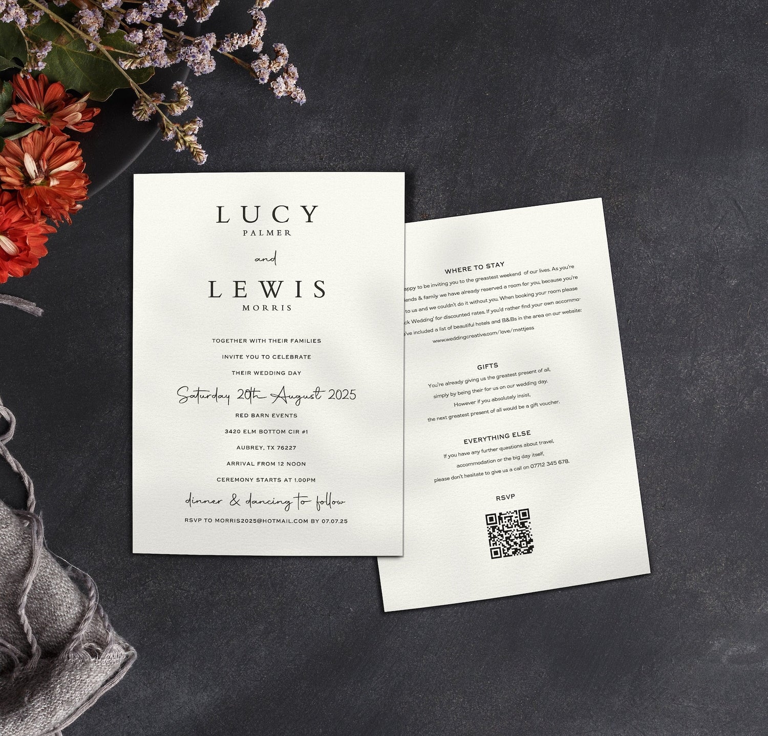 Formal Wedding Invitations