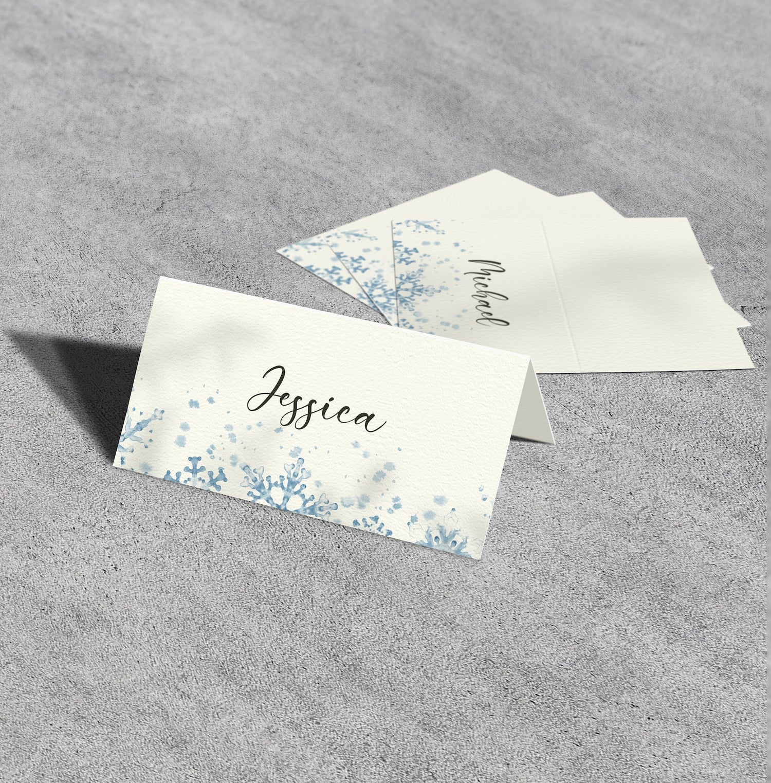 Winter Wedding Place Cards