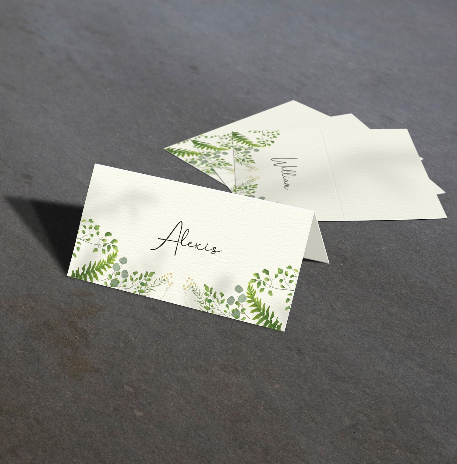 Green Place Cards