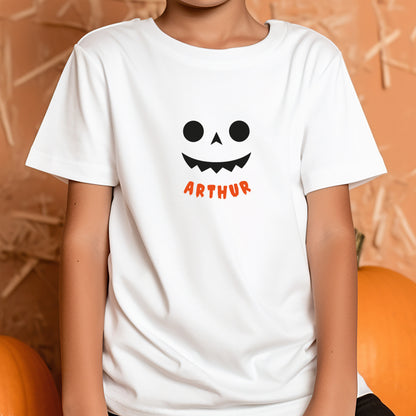 Pumpkin Face Kids T-Shirt (Girl & Boy Fits)