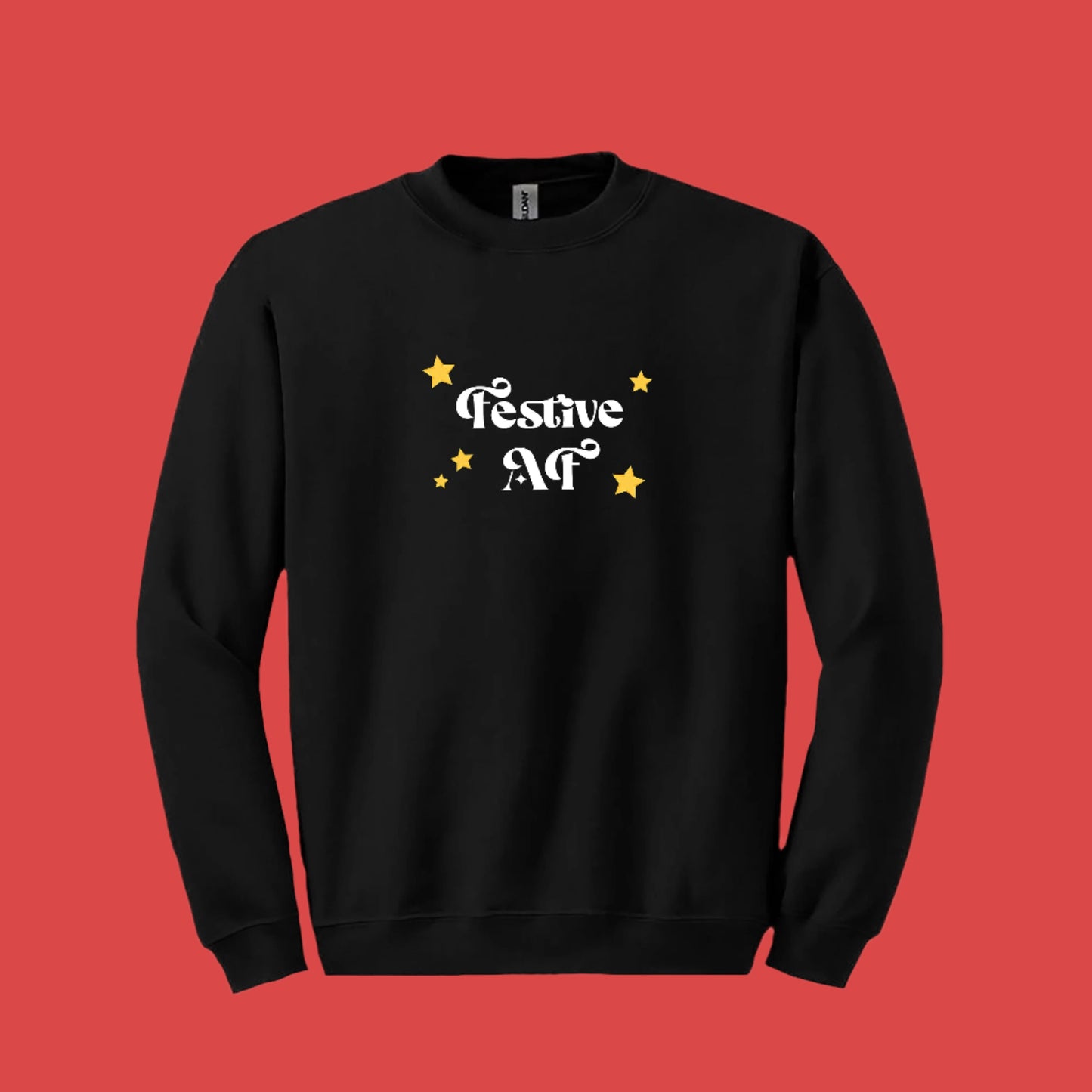 Black Festive AF jumper