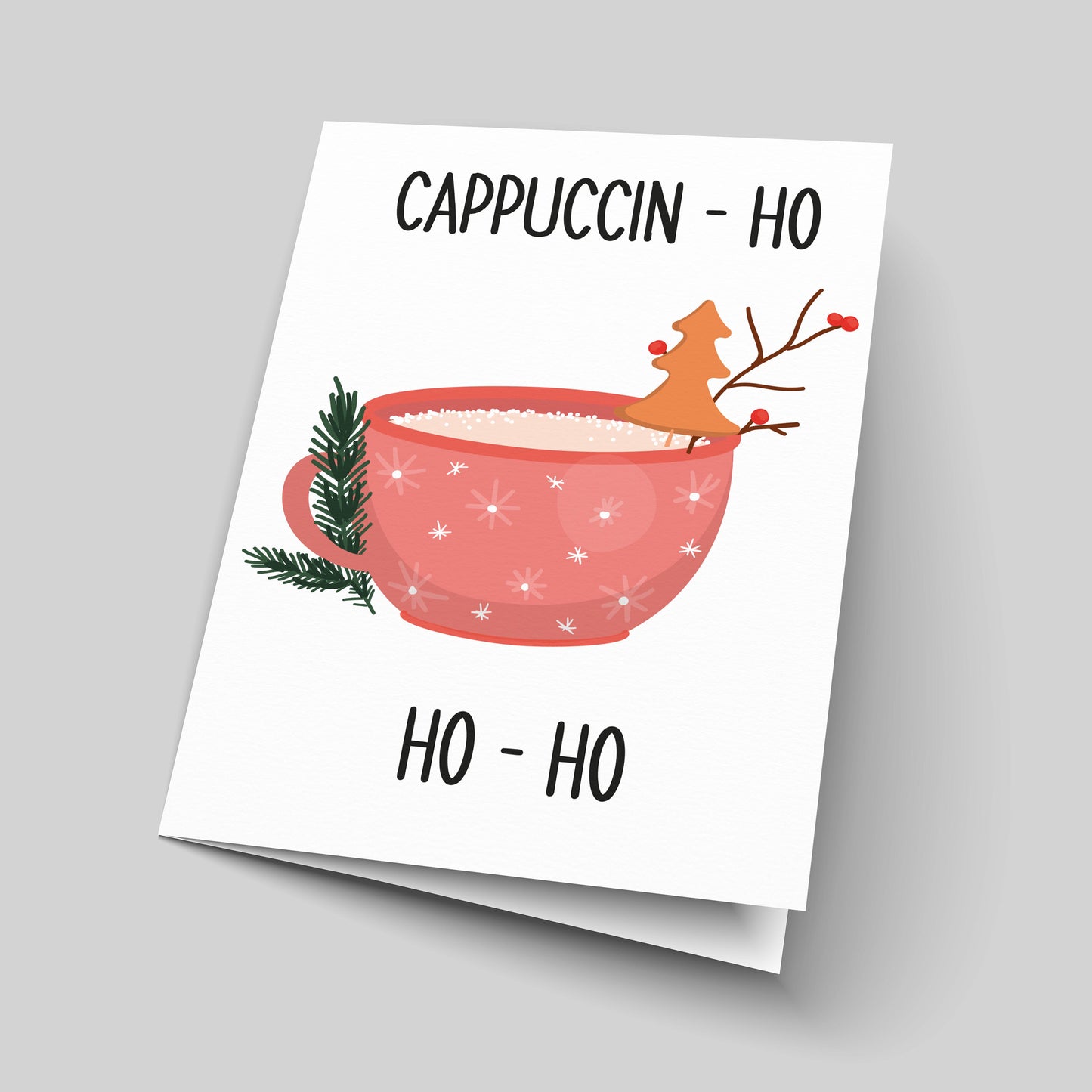 Cappuccin-ho-ho Christmas Greetings Card
