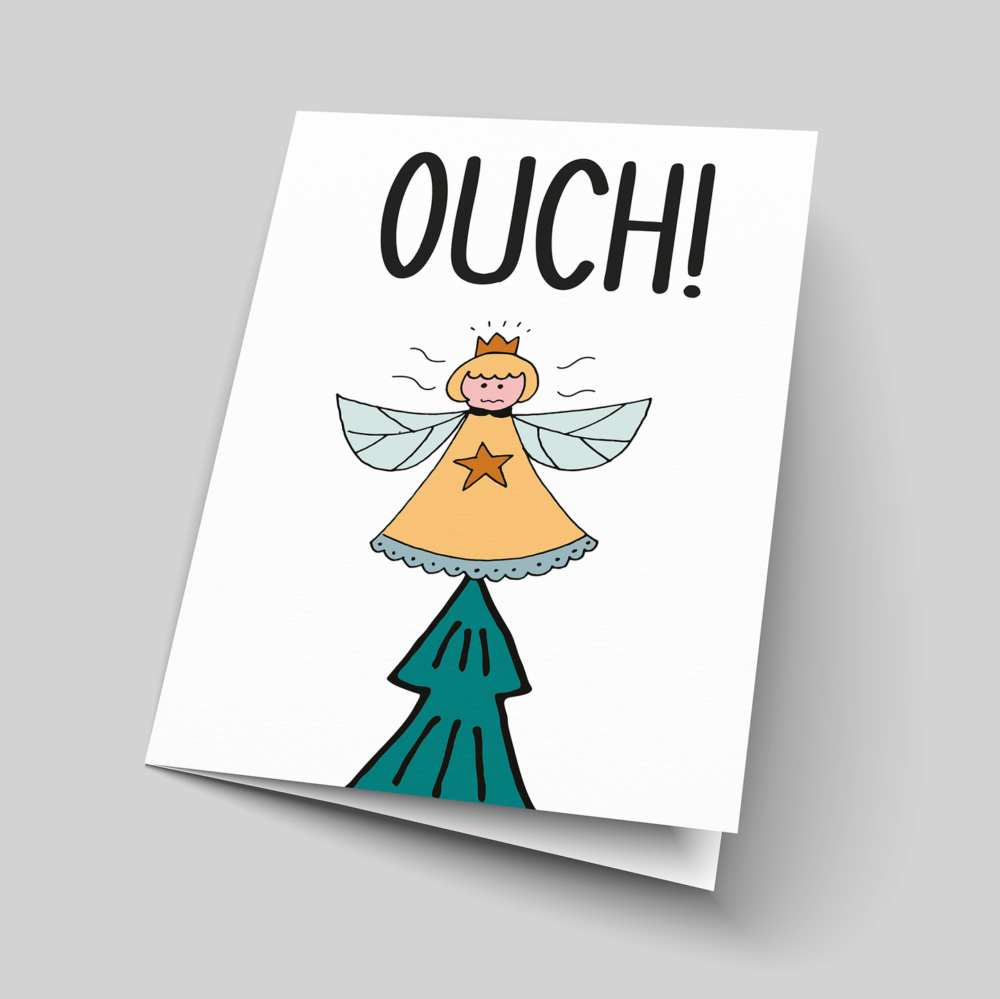 Ouch! Christmas Greetings Card