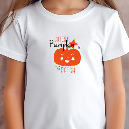 Cutest Pumpkin In The Patch Kids T-Shirt (Girl & Boy Fits)