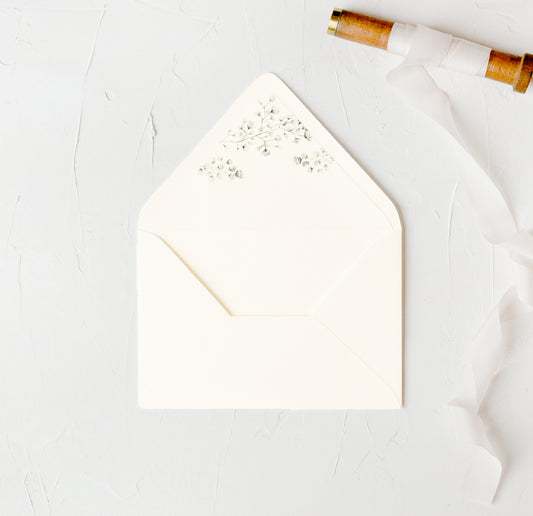 Baby's Breath Wedding Invitation Liners