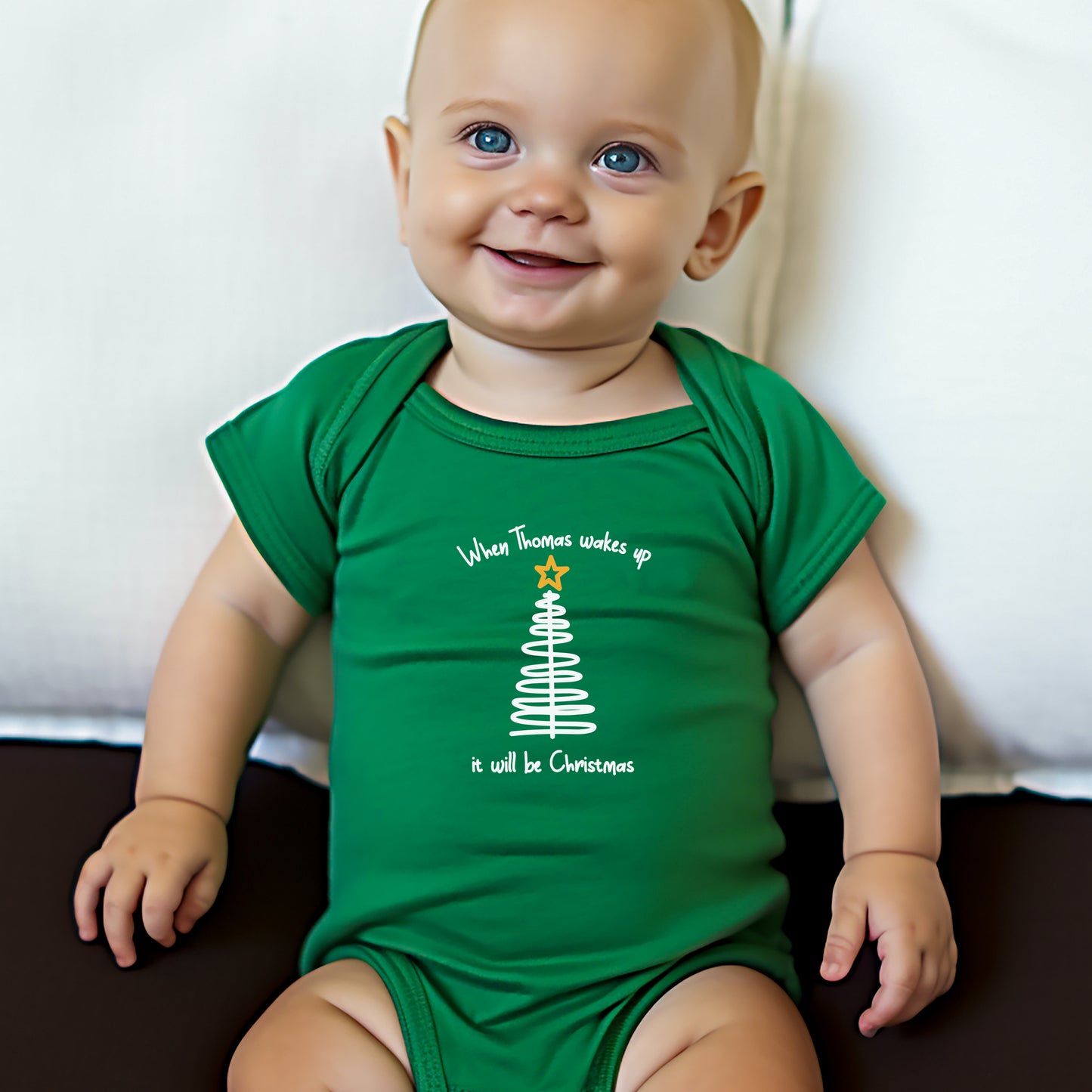 Personalised Christmas Baby Vest
