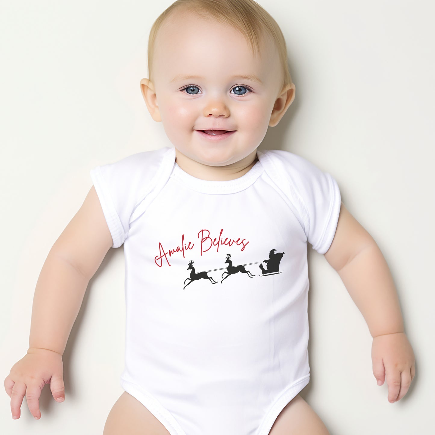 Believes Personalised Christmas Baby Vest
