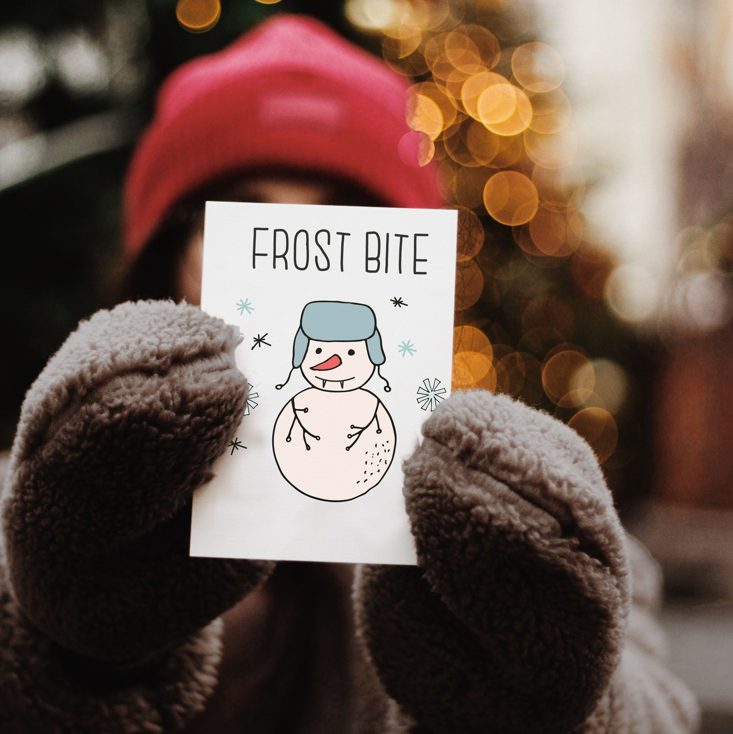 Frost Bite Cute Christmas Cards