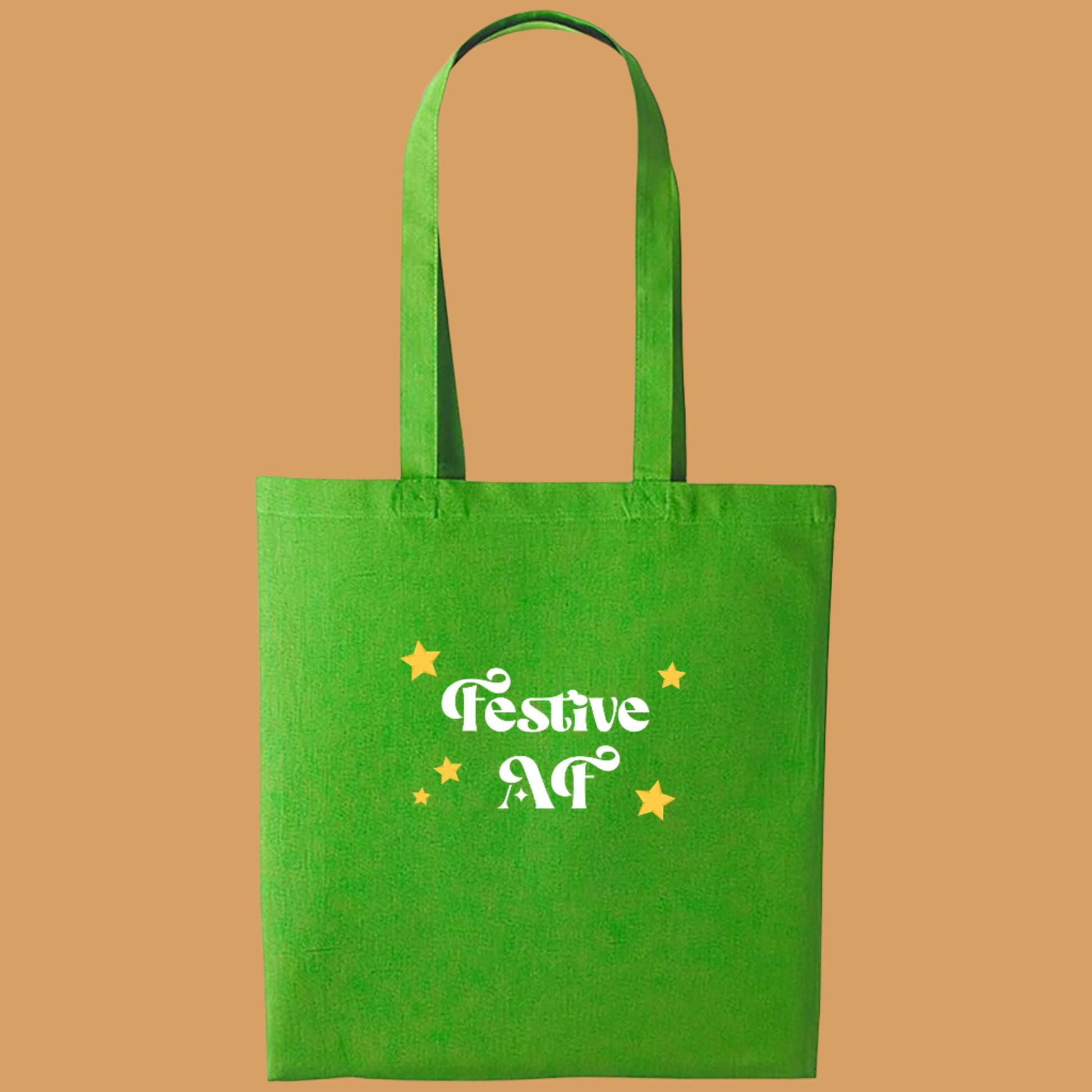 Festive AF - Festive Tote Bag Green