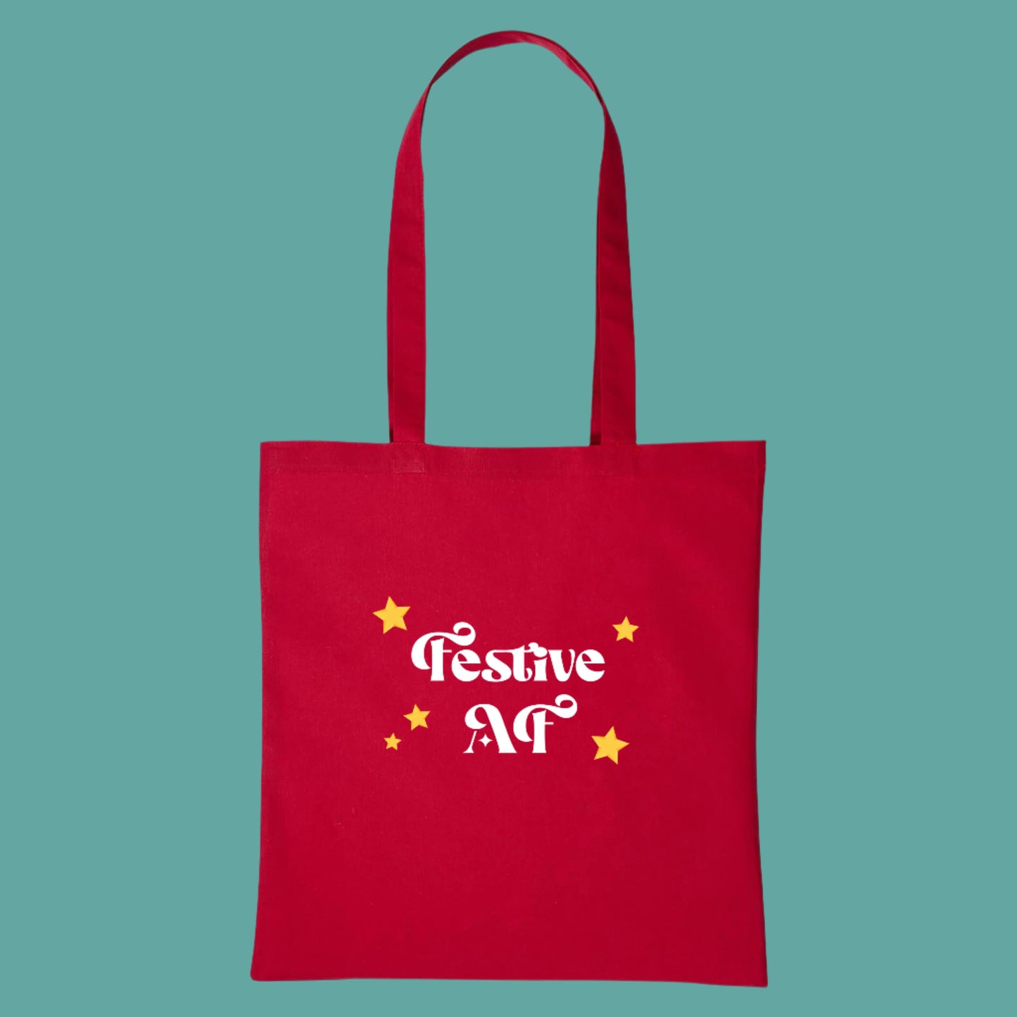 Festive AF - Festive Tote Bag Red