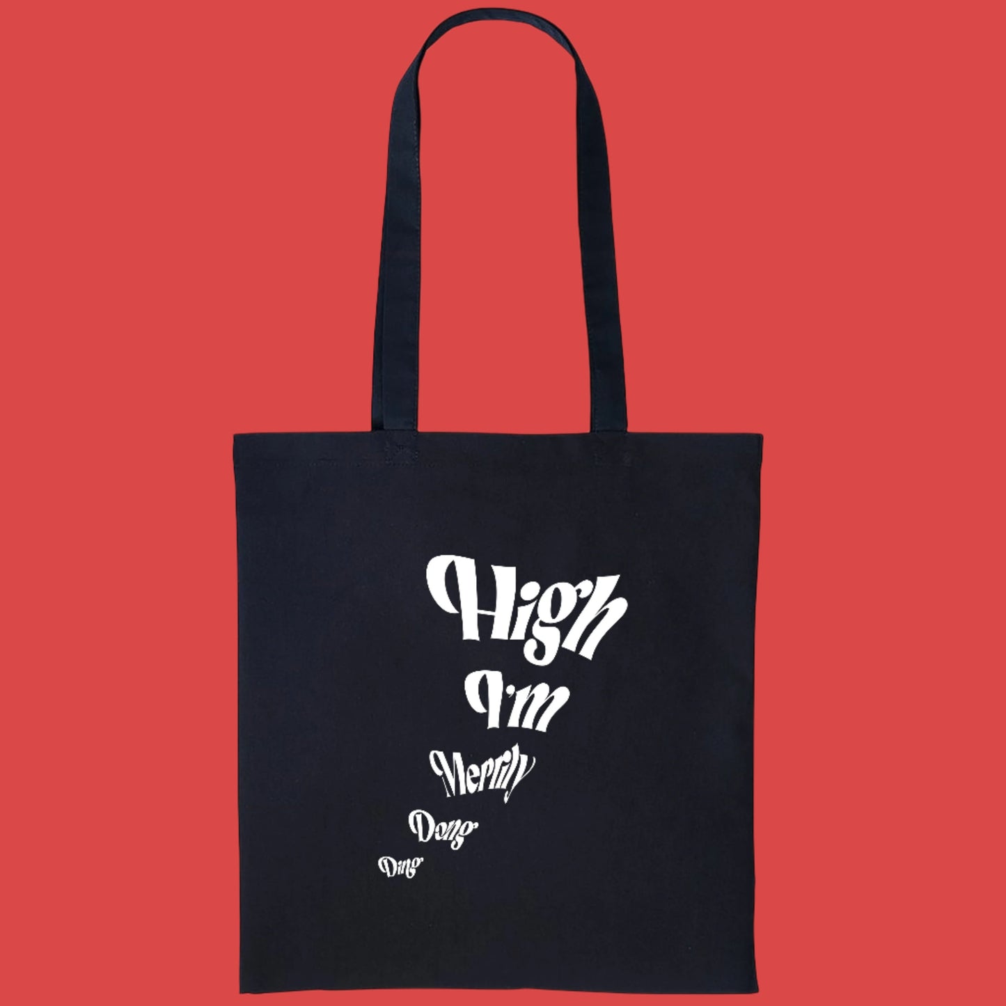 Funny Festive Tote Bag - Black