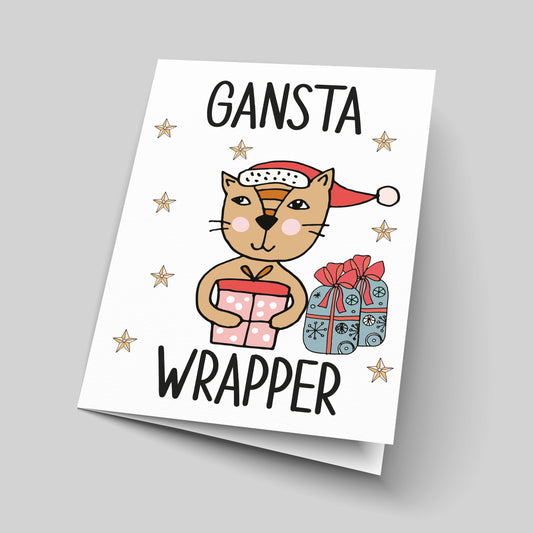 Gangster Wrapper Merry Xmas Cards