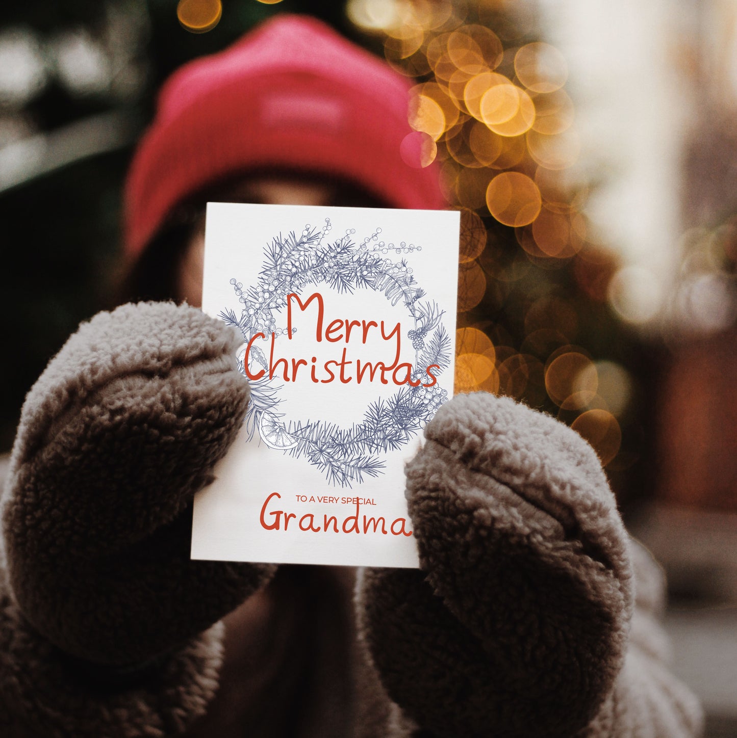 Grandma Christmas Wishing Card