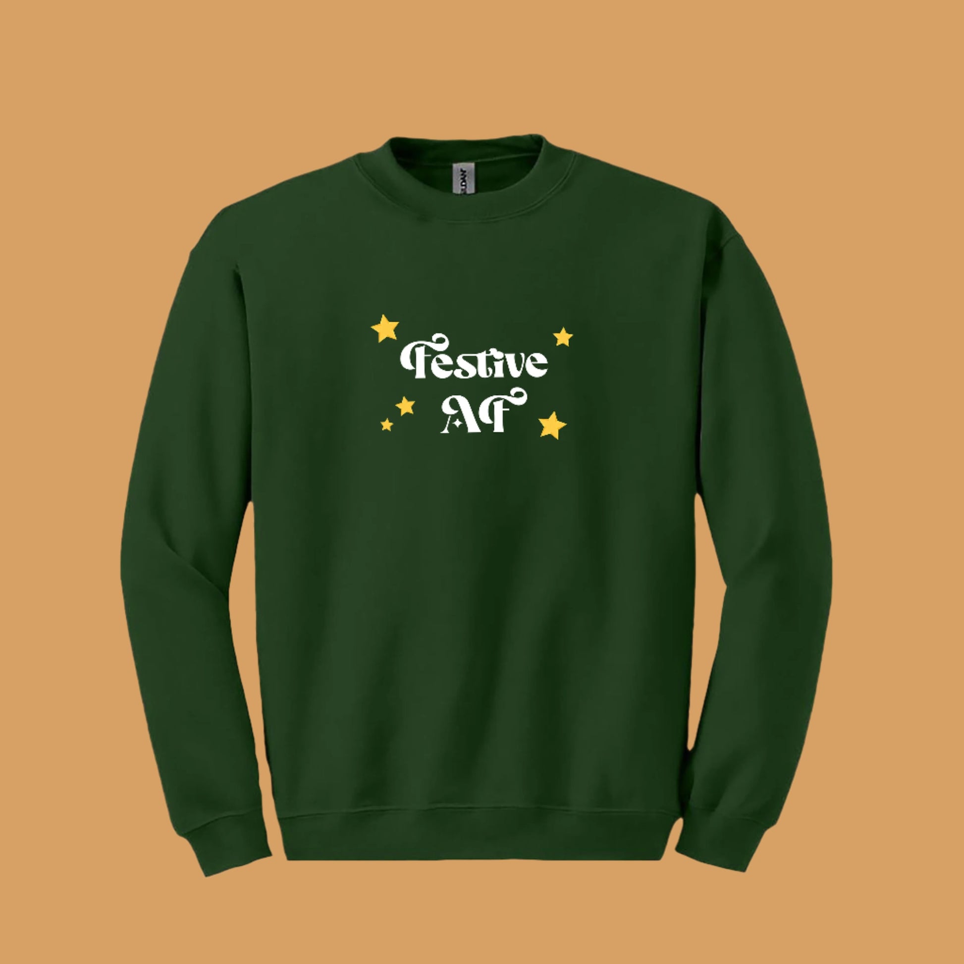 Green Festive AF jumper