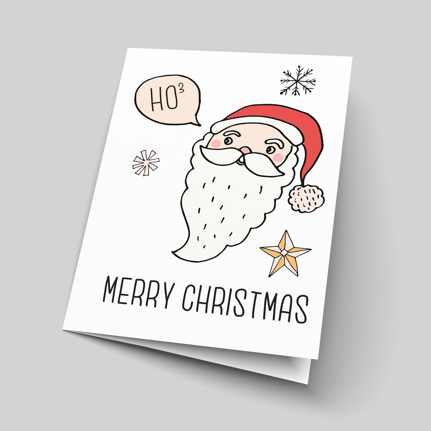 Ho Ho Ho (Ho3) Unusual Christmas Greetings Card