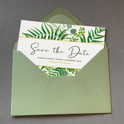 Greenery Eucalyptus Save The Date Cards