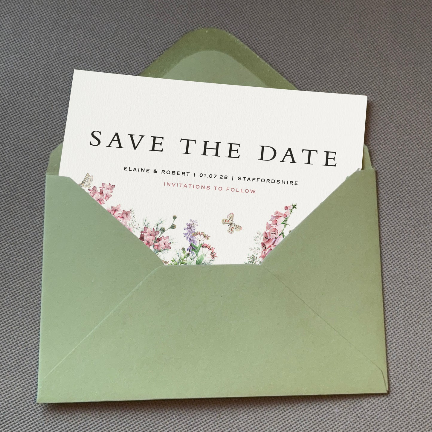 Wildflower Save The Date Cards