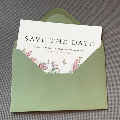 Wildflower Save The Date Cards