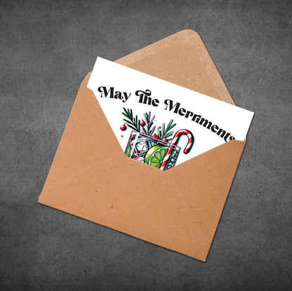 May The Merriments Be Gin Christmas Greeting Card