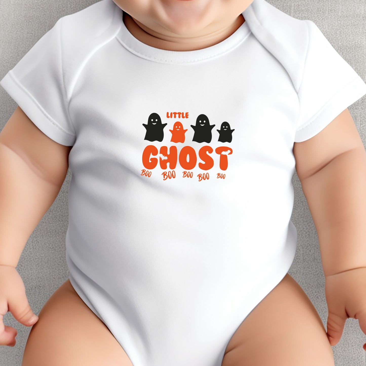 Little Ghost - Personalised Halloween Baby Vest