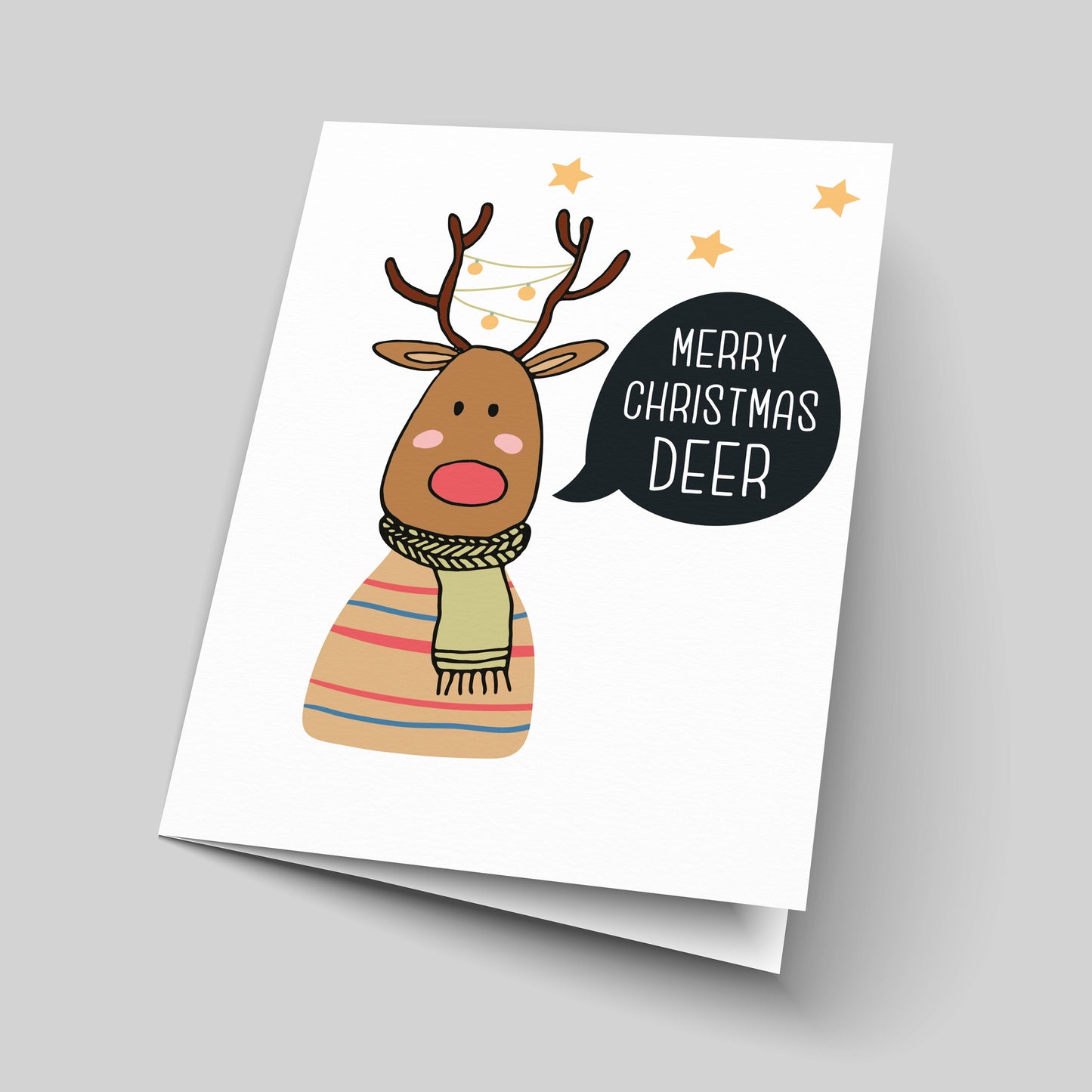 Merry Christmas Deer Christmas Card Greetings