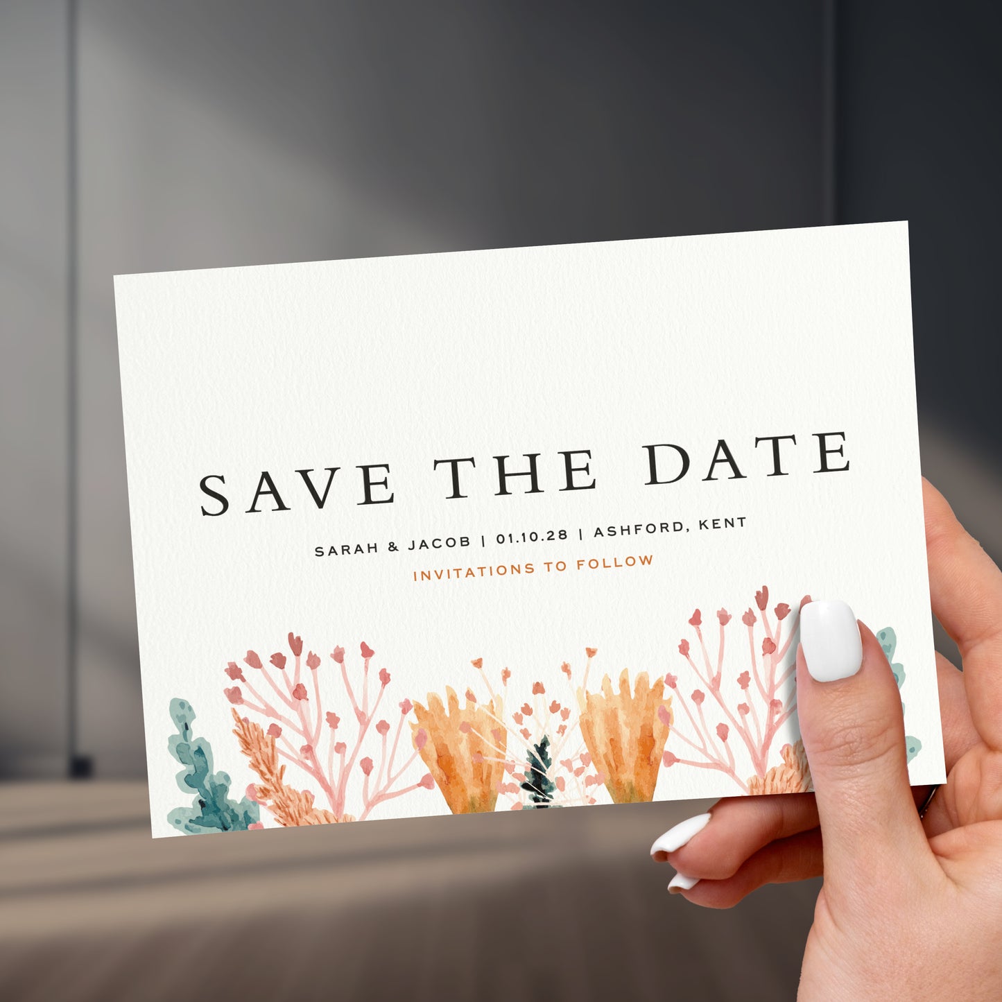 Fiery Save The Date Cards