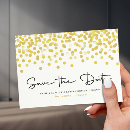 Confetti Save The Date Cards