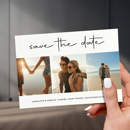 Photo Strip Save The Date Cards