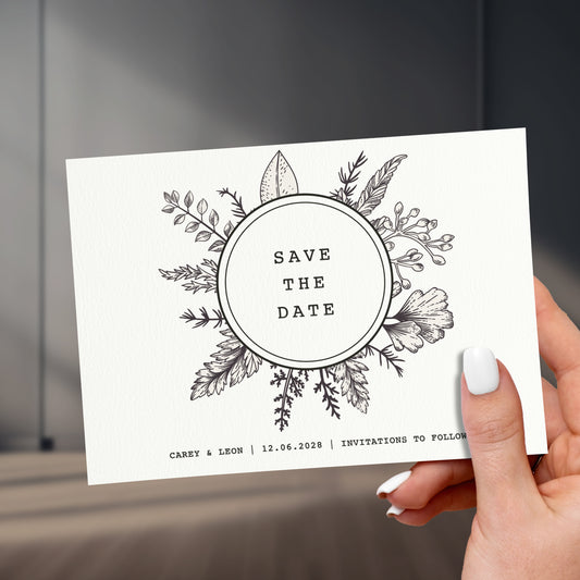 Outline Save The Date Cards