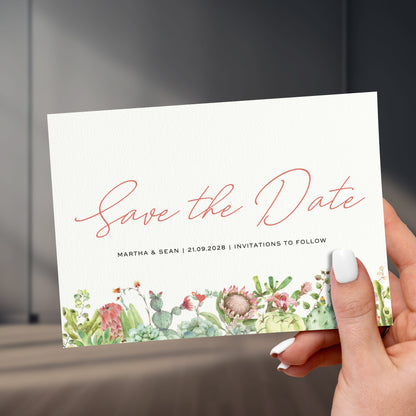 Succulents Save The Date Cards