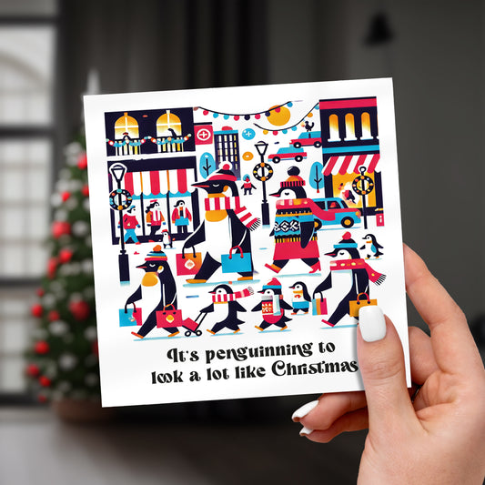 Penguin Christmas Greeting Card