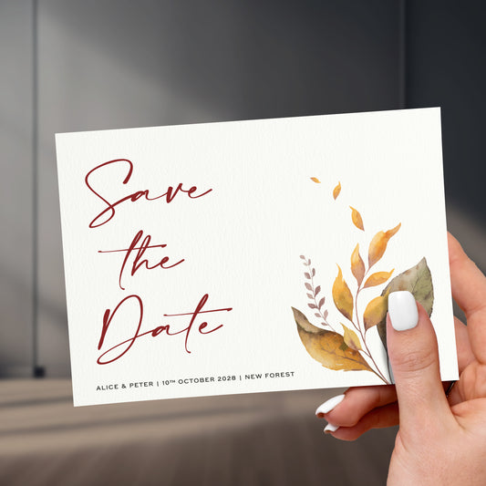 October Save The Date Cards