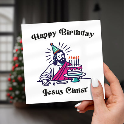 Happy Birthday Jesus Christmas Greeting Card