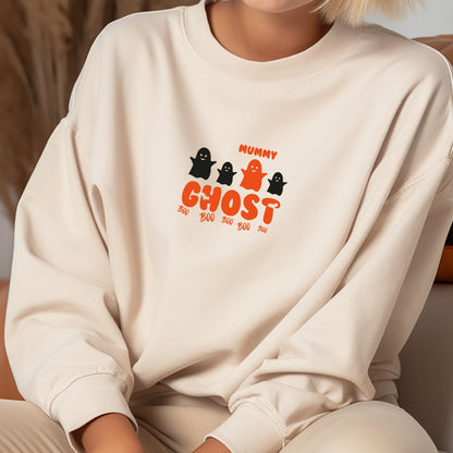 Mummy Ghost Ladies Oversized Sweatshirt