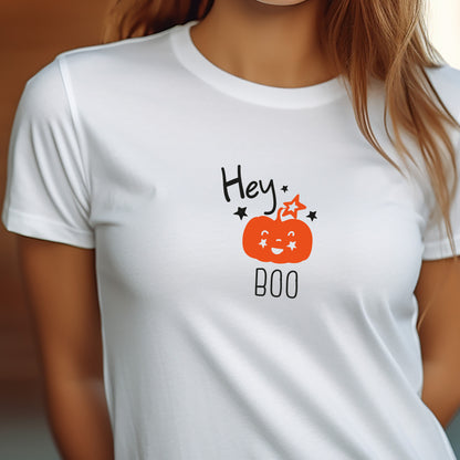 Hey Boo Ladies Halloween T-Shirt