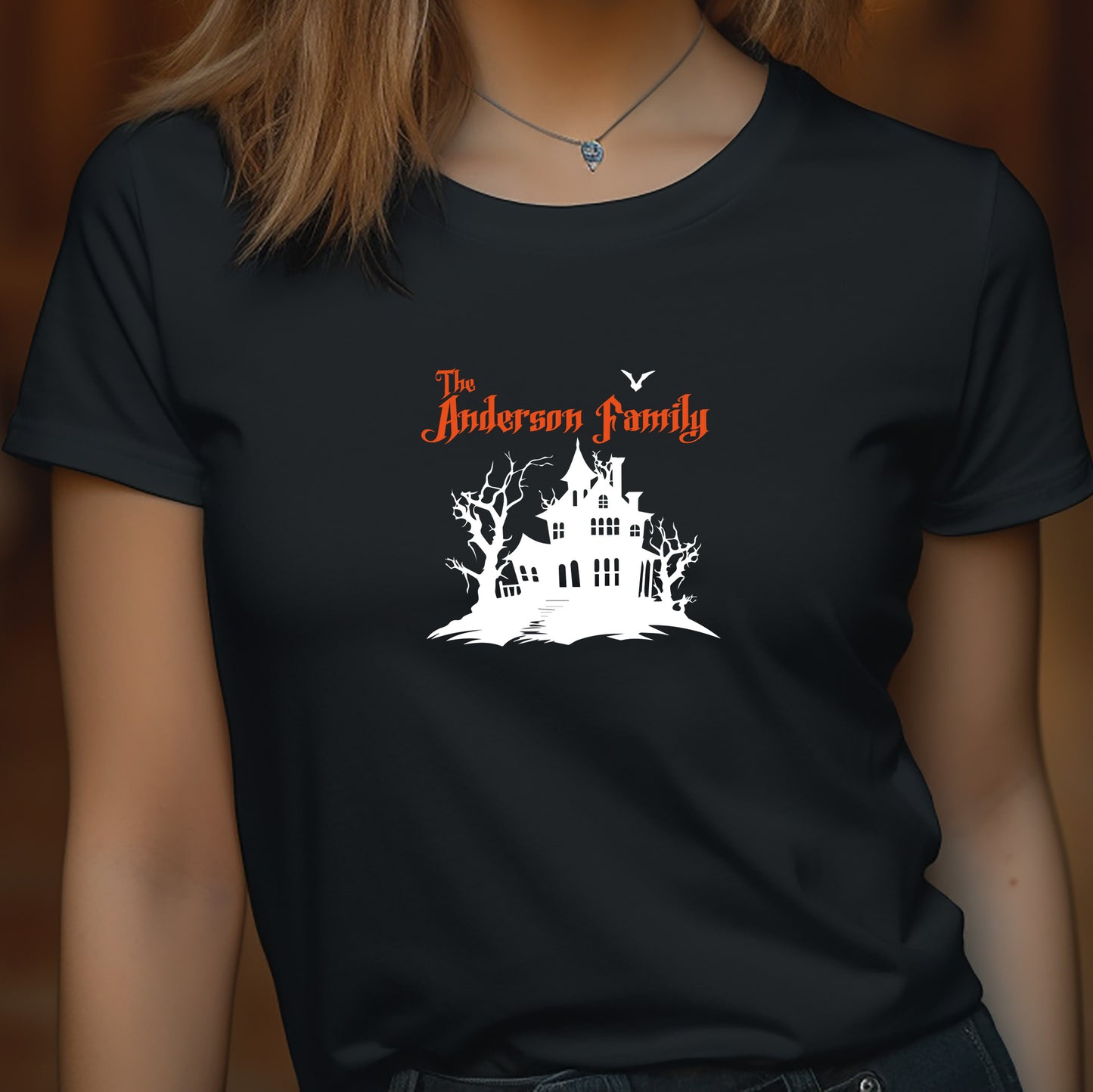 Your Family Name Ladies Halloween T-Shirt