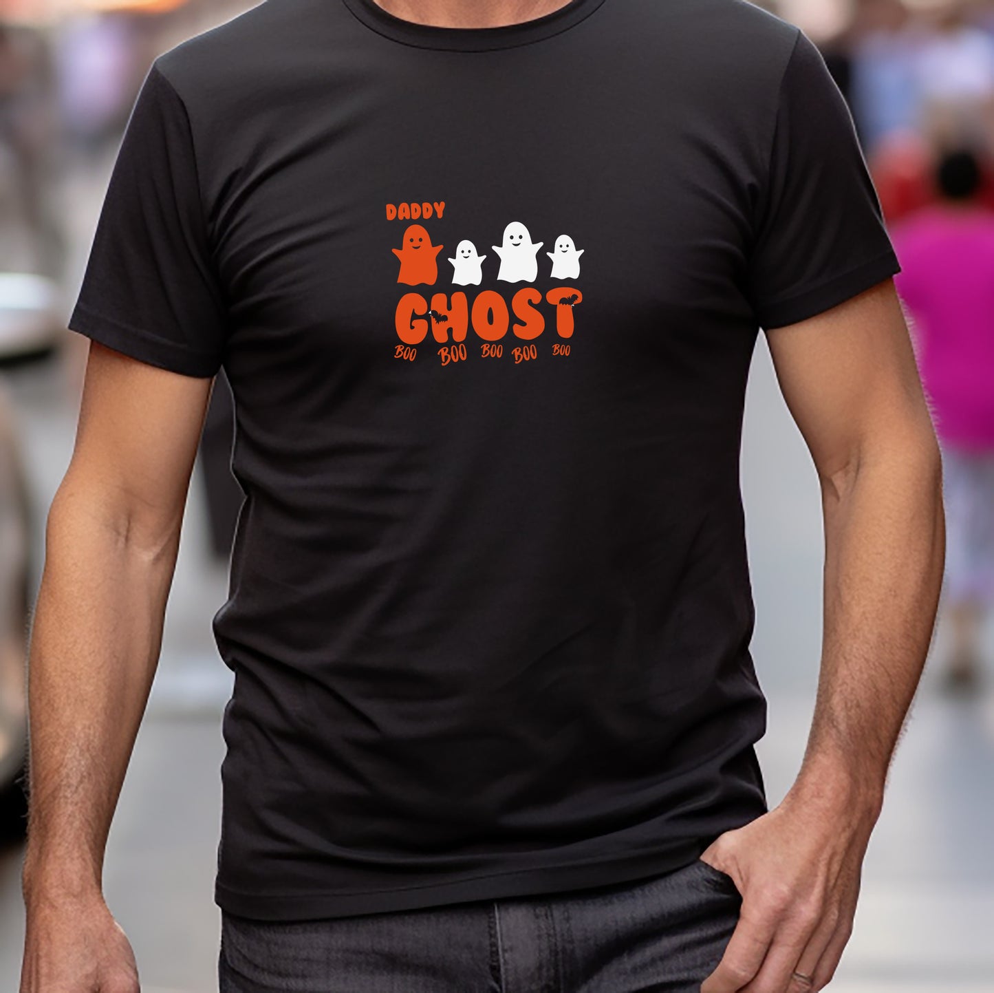Daddy Ghost Personalised Men's Halloween T-Shirts