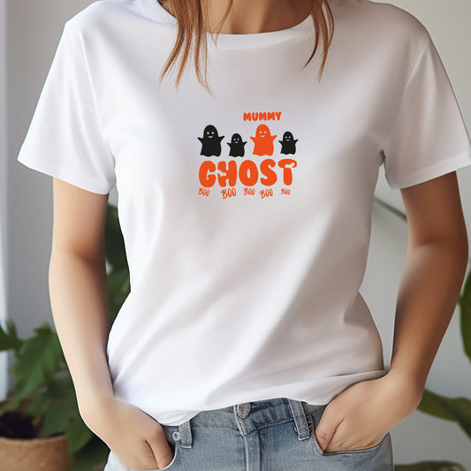 Mummy Ghost Ladies Halloween T-Shirt