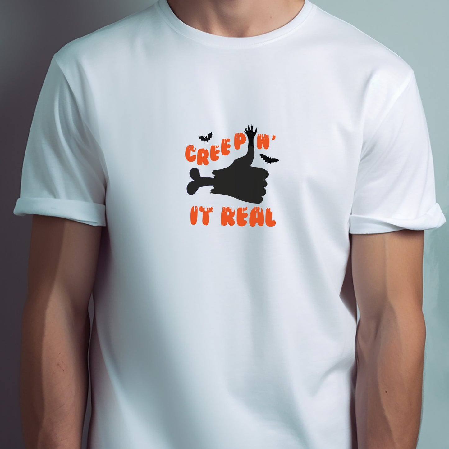 Creepin' It Real Personalised Men's Halloween T-Shirts