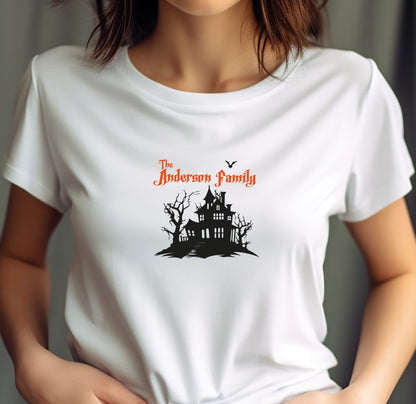 Your Family Name Ladies Halloween T-Shirt