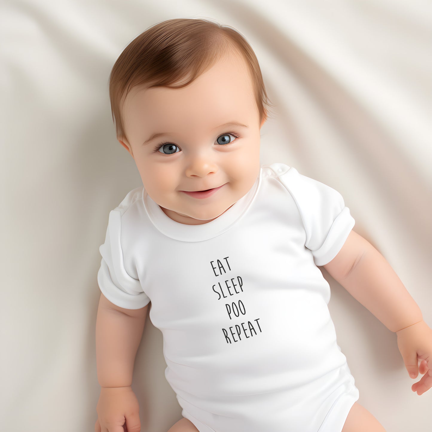 Eat Sleep Poo Repeat -  Baby Vest