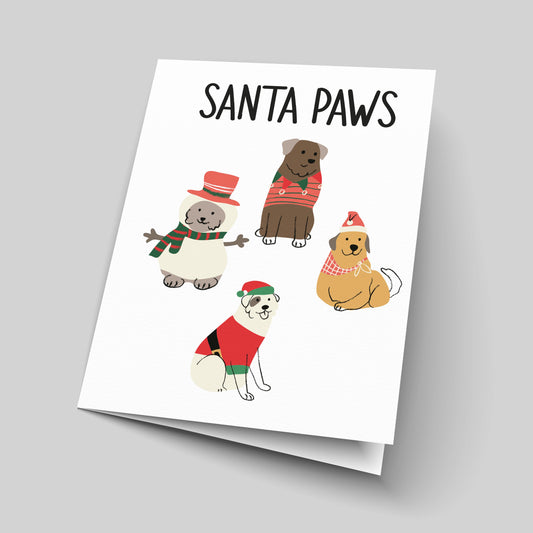 Santa Paws Happy Christmas Cards