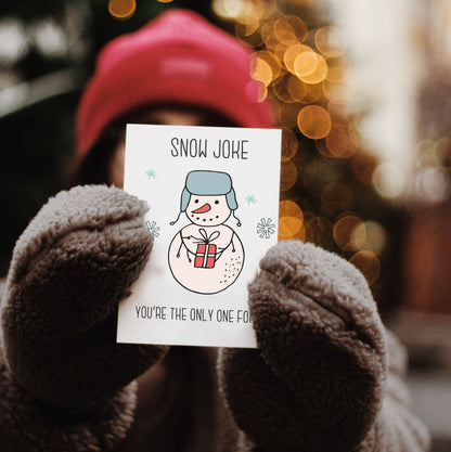 Snow Joke Cute Xmas Cards