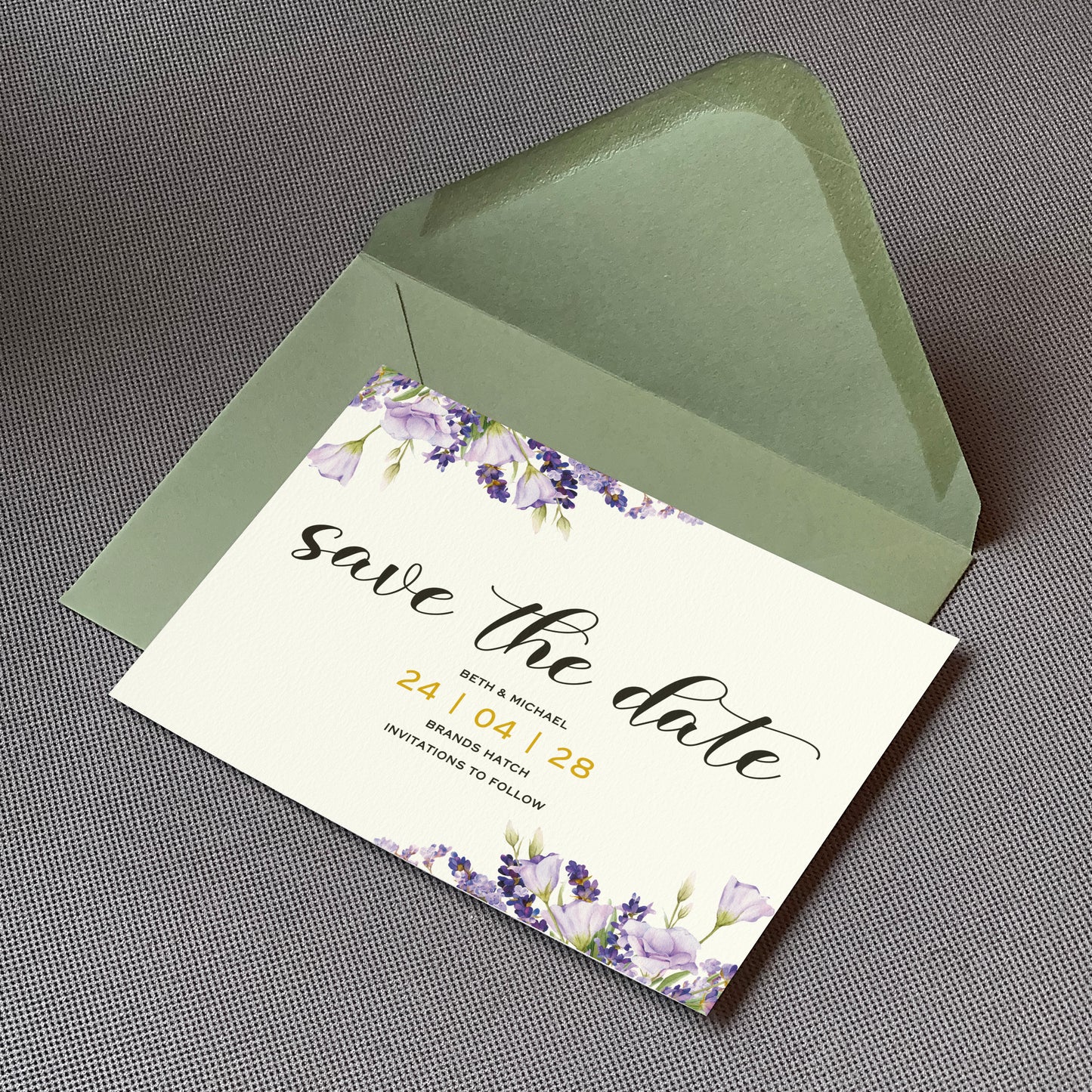 Lavender Save The Date Cards