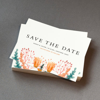 Fiery Save The Date Cards